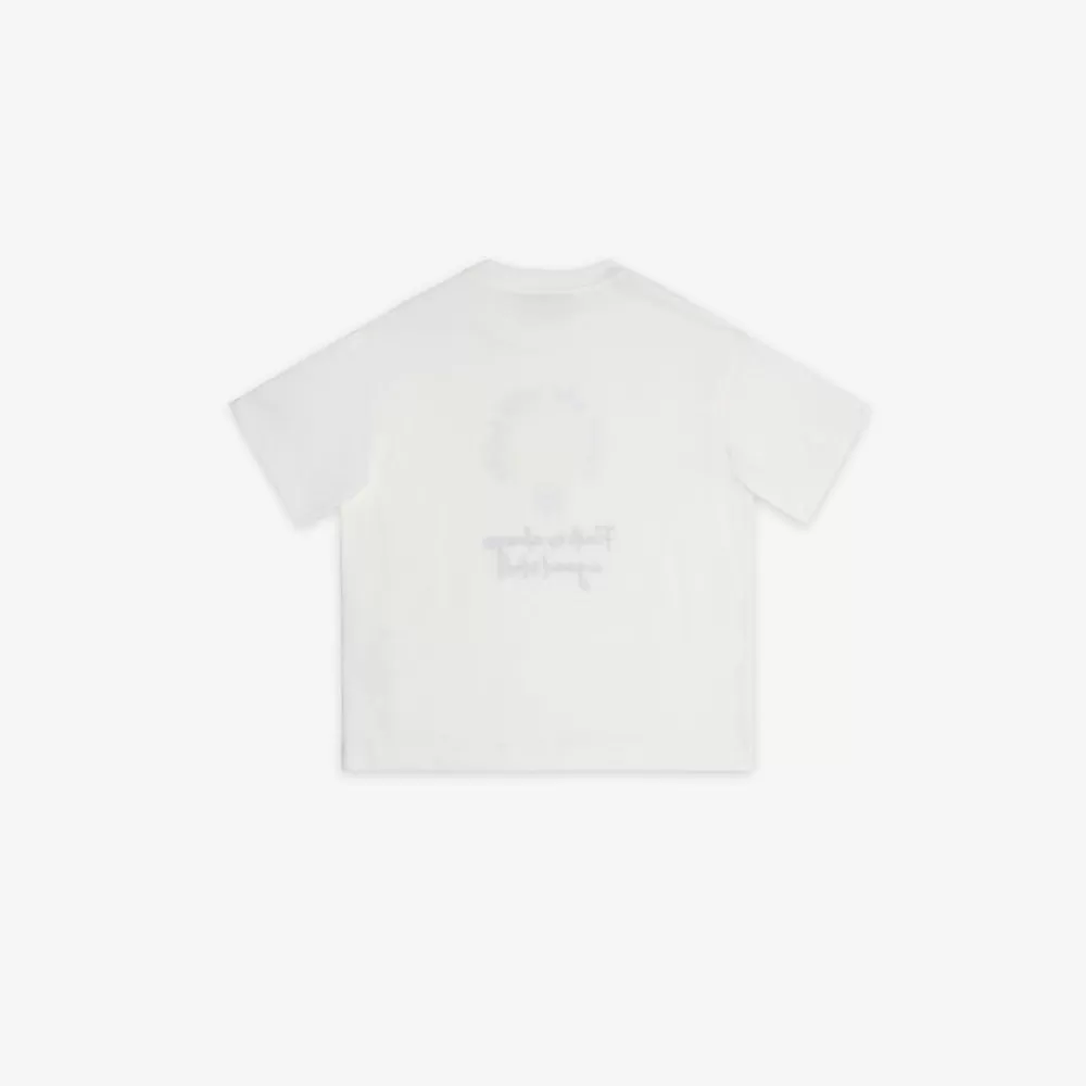 Abbigliamento>Fendi T-Shirt Junior In Jersey Bianco Con Stampa