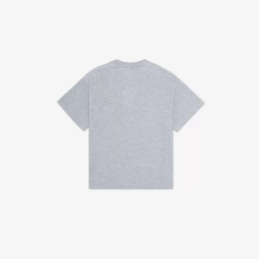 Abbigliamento>Fendi T-Shirt Junior In Jersey Grigio E Stampa Fluo