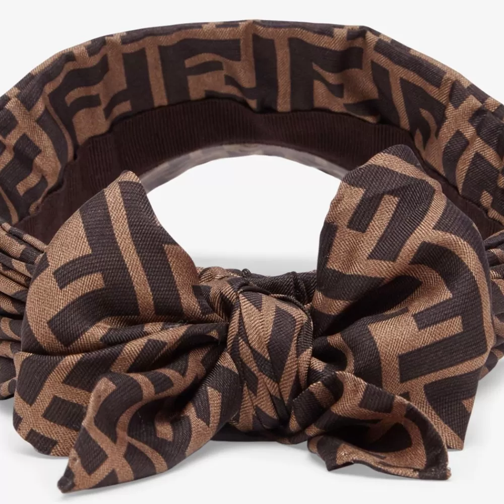 Cappelli E Guanti>Fendi Visiera In Twill Marrone